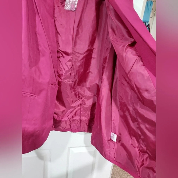 NWOT Denim 24/7 Magenta Pink Single Button Blazer in Size 22 W (Wide) - Picture 10 of 13
